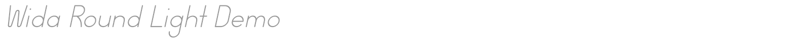 Wida Round font preview